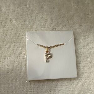 Gold Initial 'P' Pendant Necklace